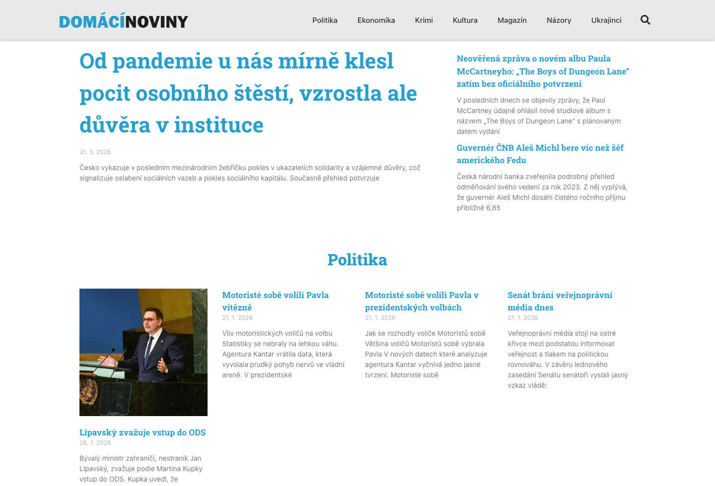 Domácí noviny